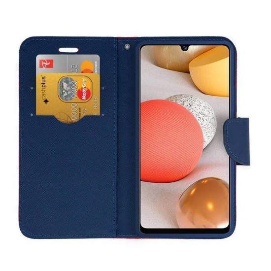 FANCY Book case for SAMSUNG A16 red / navy