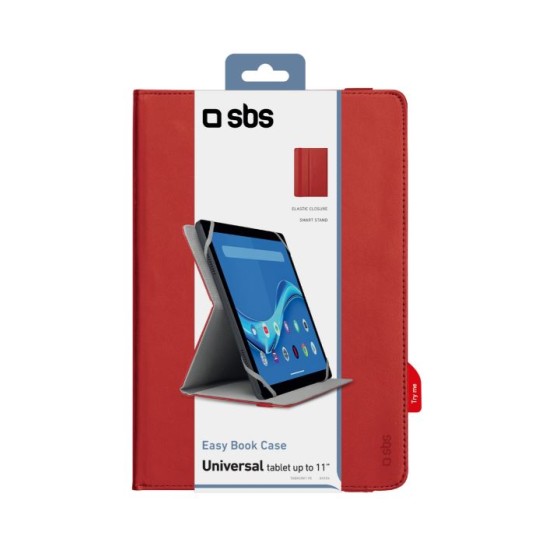 SBS TABLET UNIVERSAL BOOK CASE up to 11' red