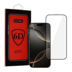 Tel Protect Full Glue 6D Tempered Glass for IPHONE 16 PRO MAX BLACK