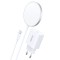 Choetech MagSafe Qi Wireless Charger 15W with Aluminum Stand Silver + PD 20W AC Charger H047