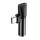 Baseus adapter L41 USB-C to USB-C - jack 3,5 mm black