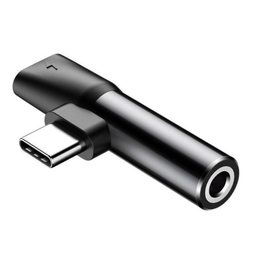 Baseus adapter L41 USB-C to USB-C - jack 3,5 mm black