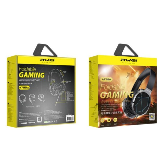 AWEI Gaming Wireless Headphones Bluetooth A799BL with microphone black