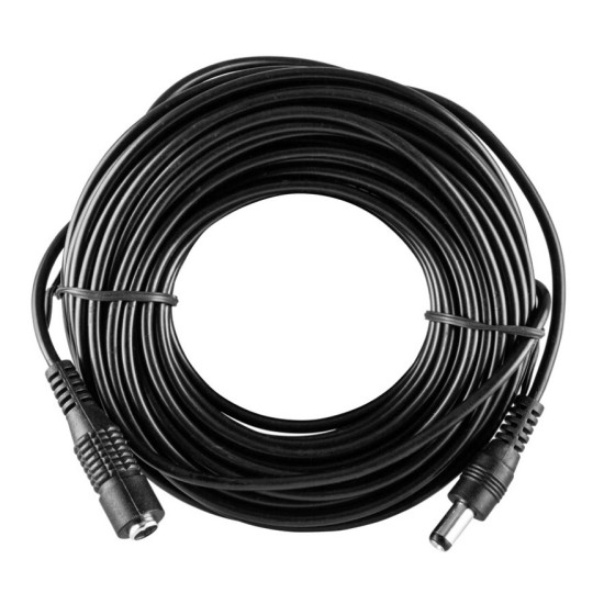 POWERTECH καλώδιο επέκτασης DC CAB-P030, 5.5 x 2.1mm, 10m, μαύρο