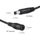 POWERTECH καλώδιο επέκτασης DC CAB-P030, 5.5 x 2.1mm, 10m, μαύρο