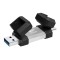 SILICON POWER USB Flash Drive C51, USB/USB-C, 256GB, 200MBps, ασημί