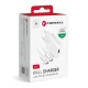 FORCELL F-ENERGY TFK-TC-25WPD travel charger Type C+ cable Type C to Type C PD Q.C 3A 25W white
