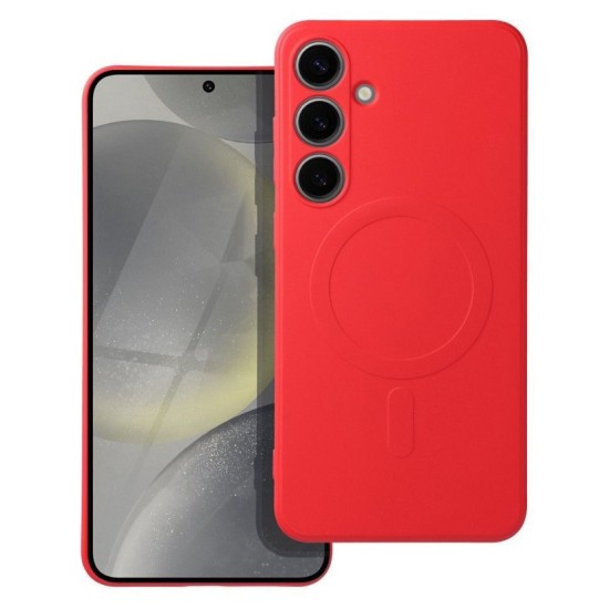 SILICONE MAG COVER case compatible with MagSafe for SAMSUNG S25 Ultra red SILICONE MAG COVER case compatible with MagSafe for SAMSUNG S25 Ultra red
