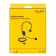 DELOCK headphones με μικρόφωνο 27177, mono, USB, volume control, μαύρα