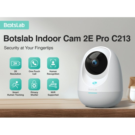 BOTSLAB smart κάμερα C213, 3MP/2K, WiFi & LAN, 360° PTZ, SD
