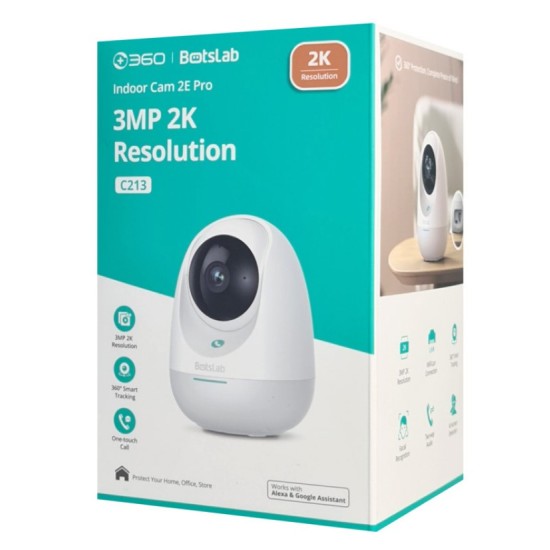BOTSLAB smart κάμερα C213, 3MP/2K, WiFi & LAN, 360° PTZ, SD