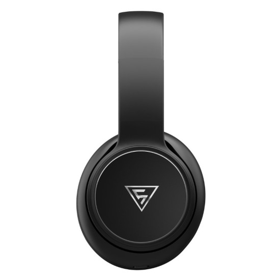 DOQAUS headphones DESIGN 3, ασύρματα & ενσύρματα, Φ40mm, 600mAh, μαύρα/καφέ