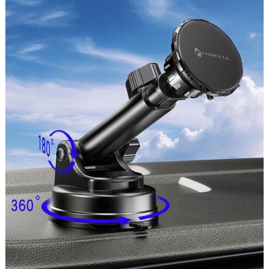 FORCELL F-GRIP Excelence magnetic car holder for windshield / dashboard /air vent black FORCELL F-GRIP Excelence magnetic car holder for windshield / dashboard /air vent black