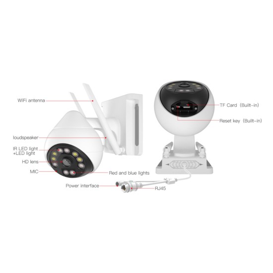 VSTARCAM smart IP κάμερα CS69, IP66, 3MP, WiFi, PTZ, Onvif