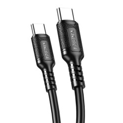 KAKUSIGA καλώδιο USB-C σε USB-C KSC-984, σιλικόνης, 60W, 480Mbps, 1m, μαύρο