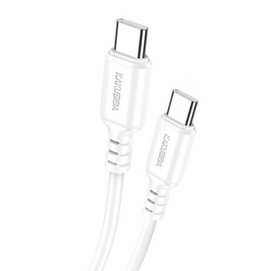 KAKUSIGA καλώδιο USB-C σε USB-C KSC-982, 60W, 480Mbps, 1m, λευκό