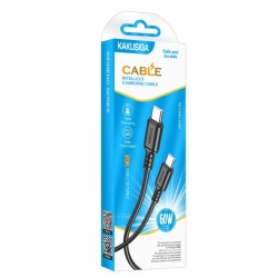 KAKUSIGA καλώδιο USB-C σε USB-C KSC-982, 60W, 480Mbps, 1m, μαύρο