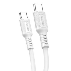 KAKUSIGA καλώδιο USB-C σε USB-C KSC-984, σιλικόνης, 60W, 480Mbps, 1m, λευκό