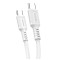 KAKUSIGA καλώδιο USB-C σε USB-C KSC-984, σιλικόνης, 60W, 480Mbps, 1m, λευκό
