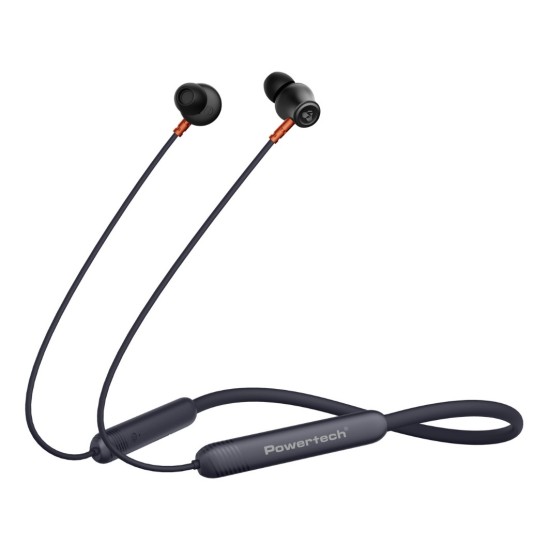 POWERTECH earphones PT-1228 με μαγνήτη, Bluetooth ENC 10mm 180mAh, μαύρα
