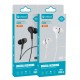 CELEBRAT earphones με μικρόφωνο D13, USB-C σύνδεση, Φ10mm, 1.2m, λευκά