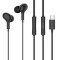 CELEBRAT earphones με μικρόφωνο D13, USB-C σύνδεση, Φ10mm, 1.2m, μαύρα