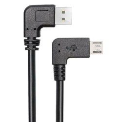 POWERTECH καλώδιο USB σε USB Micro CAB-U133, 90°, Easy USB, 1m, μαύρο