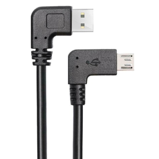 POWERTECH καλώδιο USB σε USB Micro CAB-U133, 90°, Easy USB, 1m, μαύρο