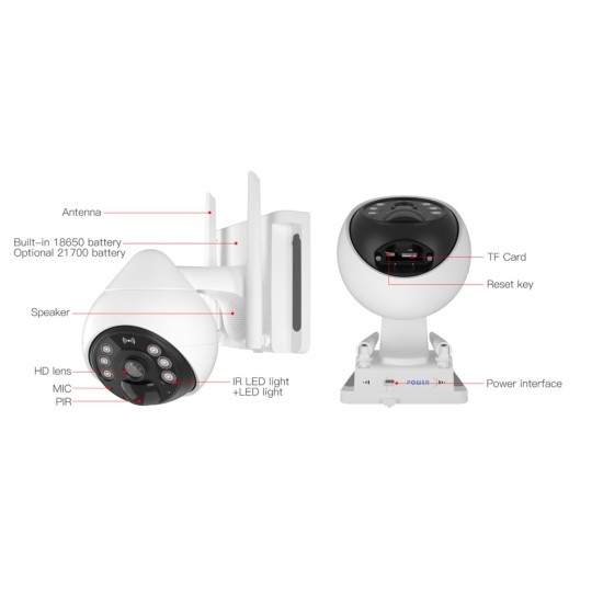 VSTARCAM smart ηλιακή κάμερα CB69, 10000mAh, IP66, 3MP, WiFi, PTZ