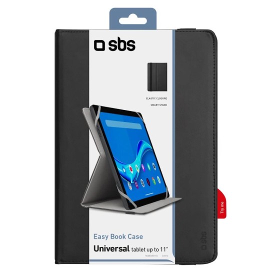 SBS TABLET UNIVERSAL BOOK CASE up to 11' black