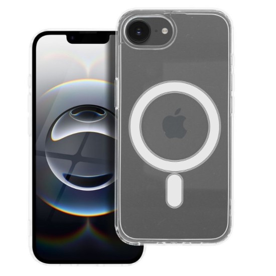 CLEAR MAG COVER (MID) case compatible with MagSafe for IPHONE 16e (SE 4 2025) transparent