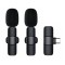 Wireless lavalier microphone Type C double (2 in set) K1 black