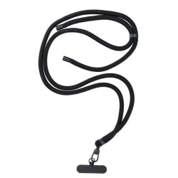 SWING (8mm) Phone lanyard, Phone pendant with adjustable length / cord length 165cm black SWING (8mm) Phone lanyard, Phone pendant with adjustable length / cord length 165cm black