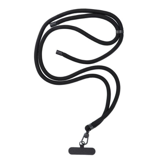 SWING (8mm) Phone lanyard, Phone pendant with adjustable length / cord length 165cm black