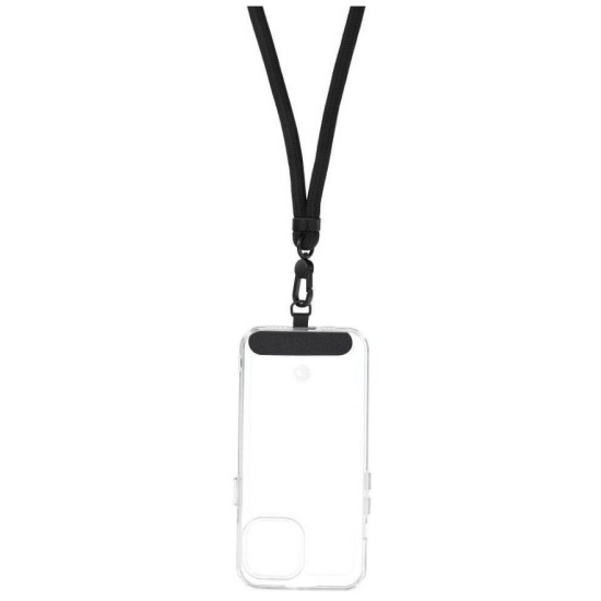 SWING (8mm) Phone lanyard, Phone pendant with adjustable length / cord length 165cm black