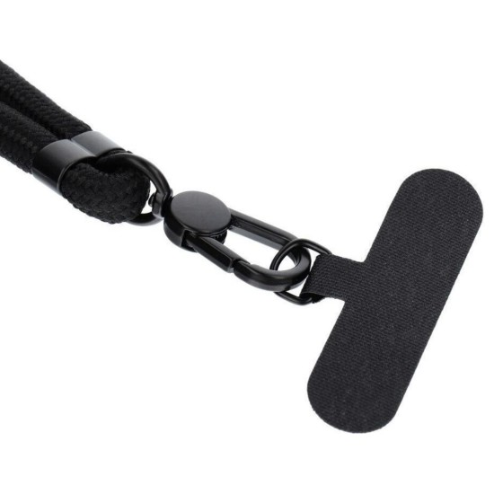 SWING (8mm) Phone lanyard, Phone pendant with adjustable length / cord length 165cm black