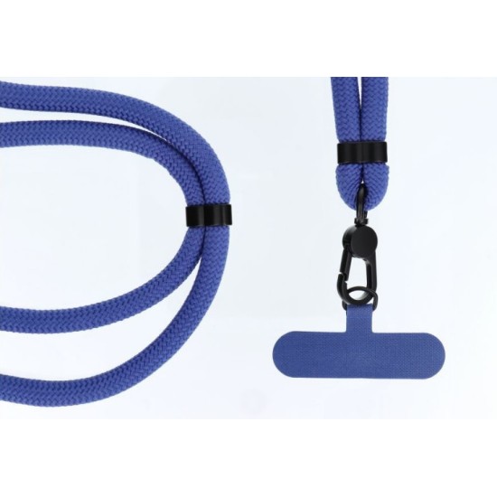 SWING (8mm) Phone lanyard, Phone pendant with adjustable length / cord length 165cm dark blue