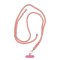 SWING (8mm) Phone lanyard, Phone pendant with adjustable length / cord length 165cm pink-white