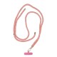 SWING (8mm) Phone lanyard, Phone pendant with adjustable length / cord length 165cm pink-white