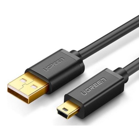 Ugreen USB - mini USB cable 480 Mbps 1 m (US132 10355) Μαύρο