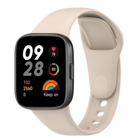 Bizon Strap Watch Dots Xiaomi Redmi Watch 3 beige