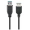 GOOBAY καλώδιο USB 3.0 σε USB (F) 93999, copper, 3m, Μαύρο