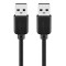 GOOBAY καλώδιο USB 2.0 Type A 93594, copper, 3m, Μαύρο