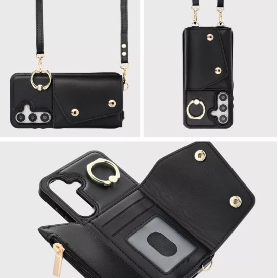 Wallet θήκη WONDER for Samsung A36 5G Black