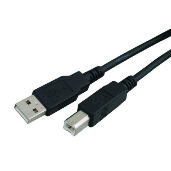 Powertech καλώδιο USB 2.0 σε USB Type Β, copper, 3m, Μαύρο