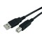 Powertech καλώδιο USB 2.0 σε USB Type Β, copper, 3m, Μαύρο