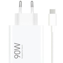 Φορτιστής Ταξιδίου Ταχείας Φόρτισης Xiaomi HyperCharge  USB A 90W & Καλώδιο USB C 1m Λευκό