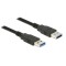 POWERTECH Καλώδιο USB 3.0 (A) σε USB 3.0 (A), 1.5m, Μαύρο