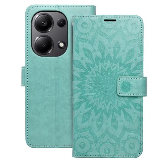 MEZZO Smart Book Case Green Mandala Xiaomi Redmi 15C 4G