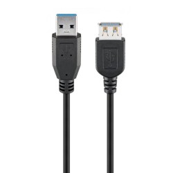 GOOBAY καλώδιο USB 3.0 σε USB (F) 93998, copper, 1.8m, Μαύρο